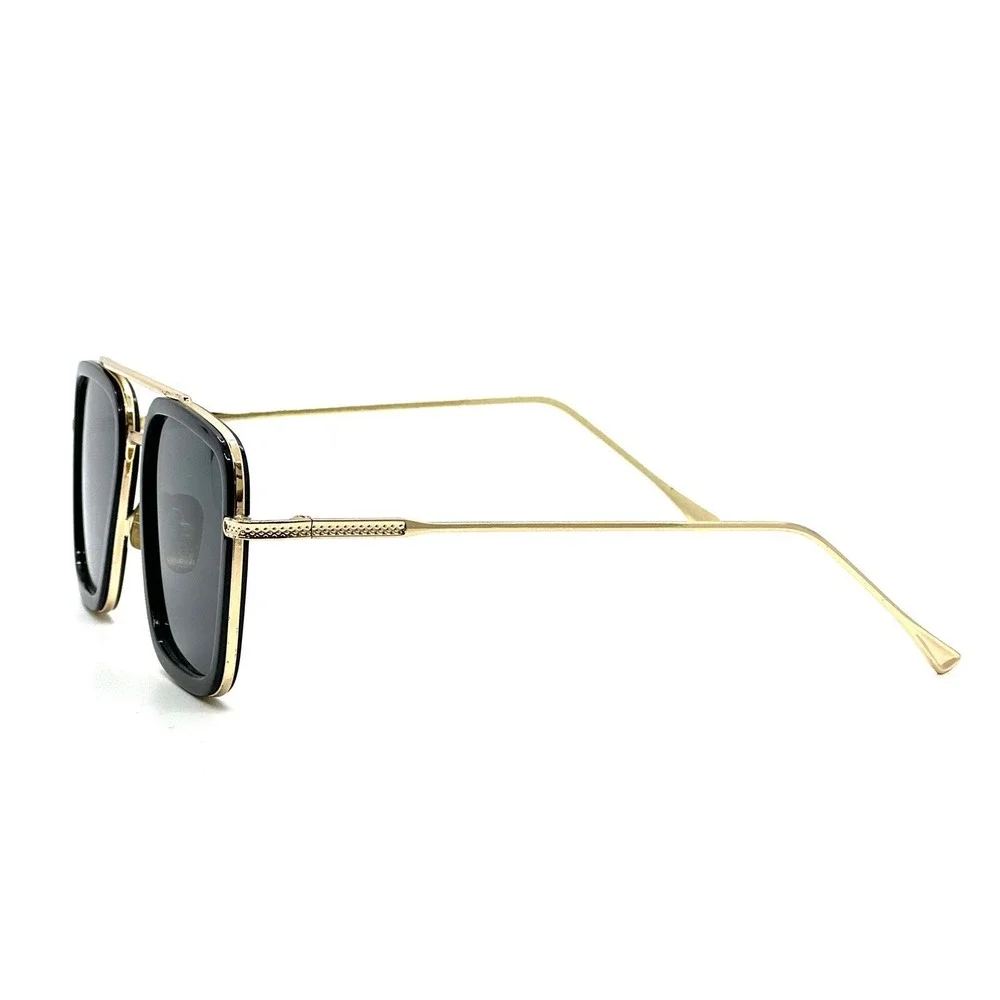 Square Sunglasses Metal Frame Comfortable Nose Pads for Men UV400 Lentes‎ Gafas